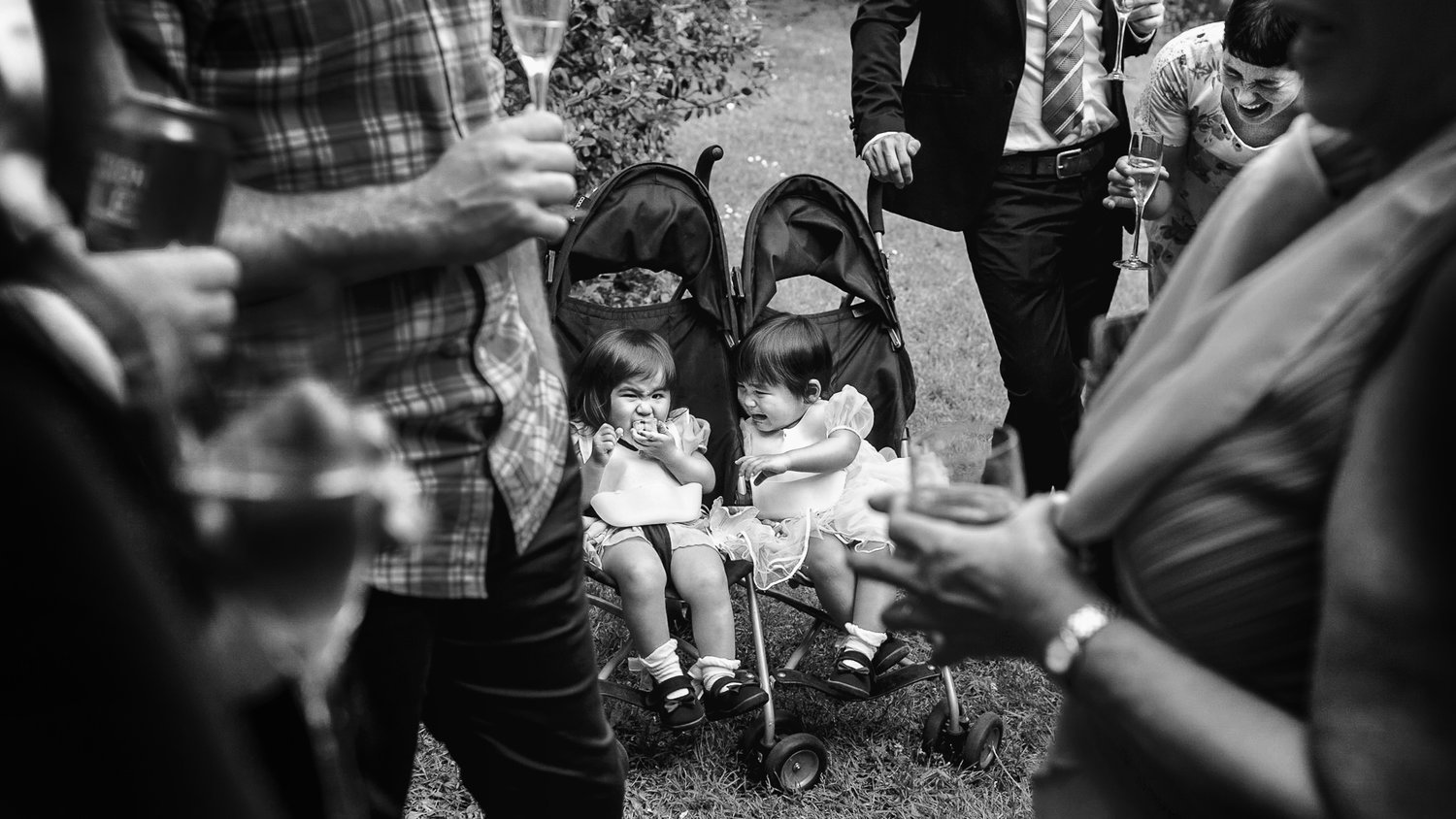 Toddlers at a wedding