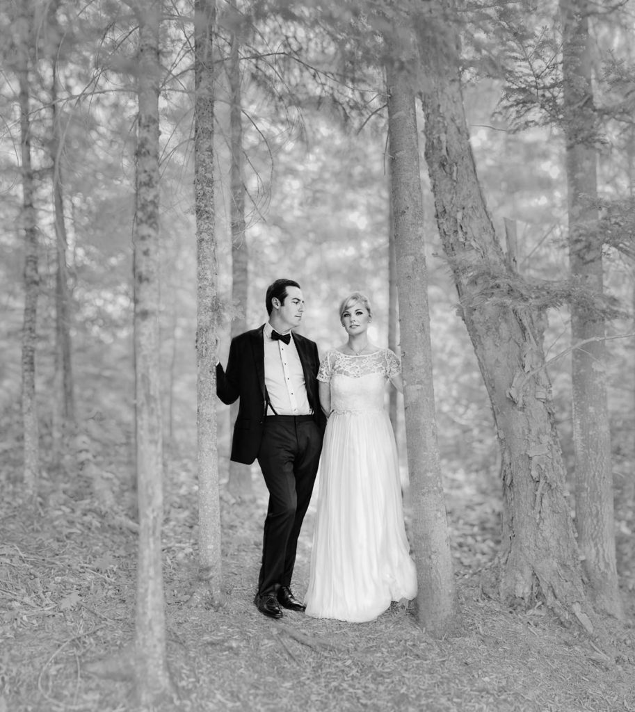 Melbourne black and white wedding portrait