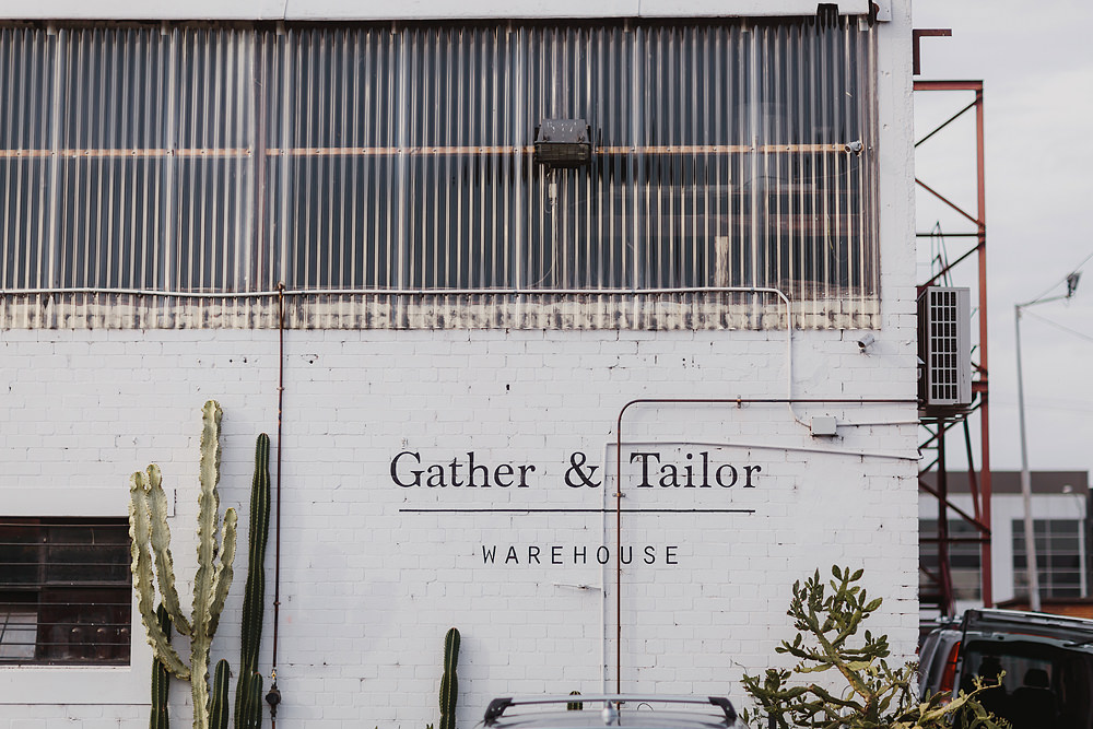Gather and Tailor wedding exterior