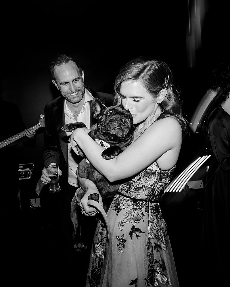 Bride with dog first dance