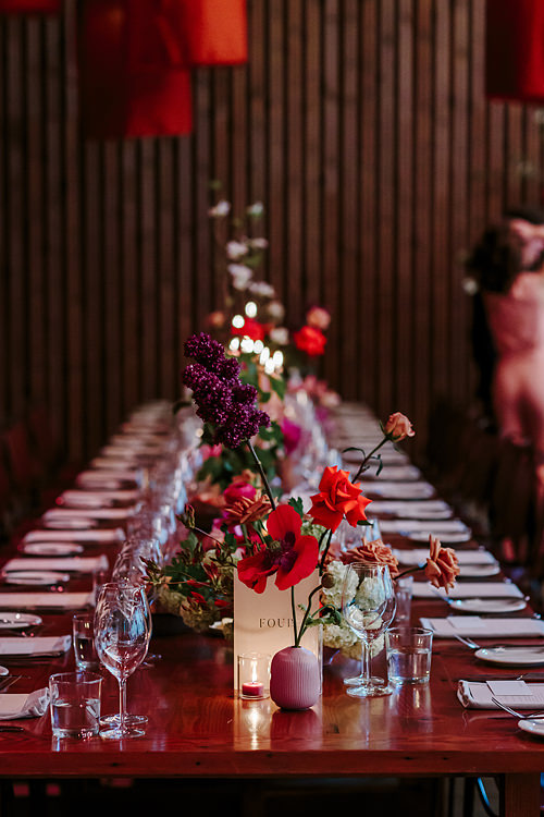 Melbourne wedding florist - Half acre table setting