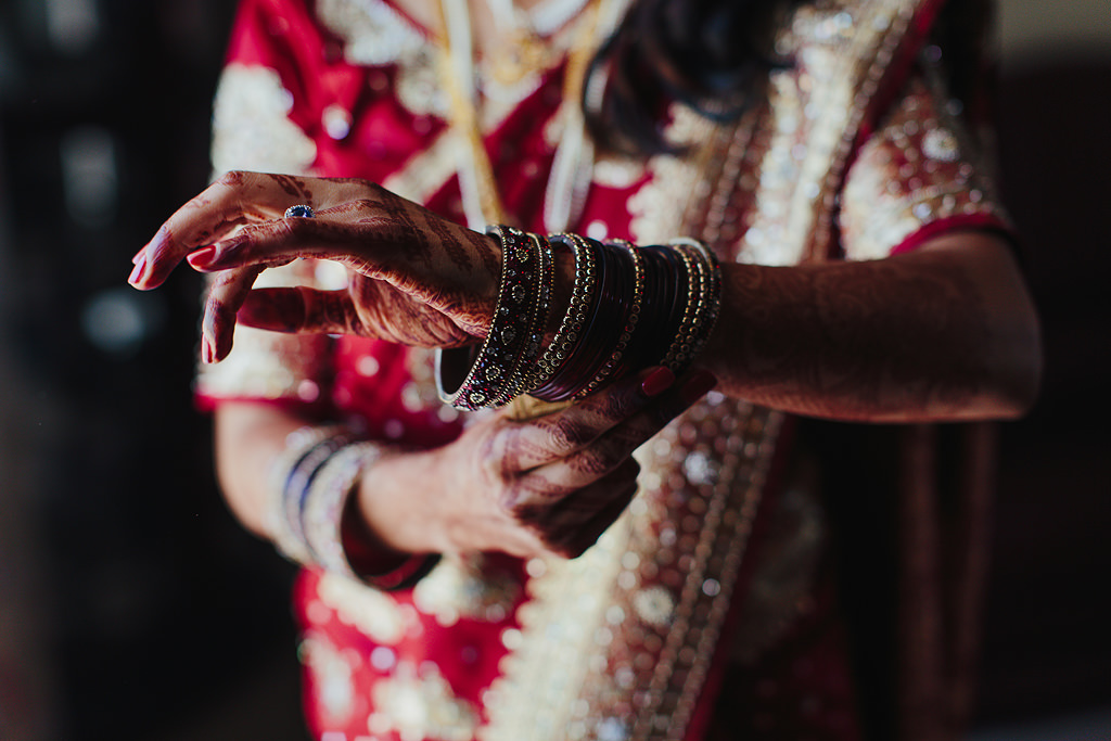 Indian wedding bridal prepration