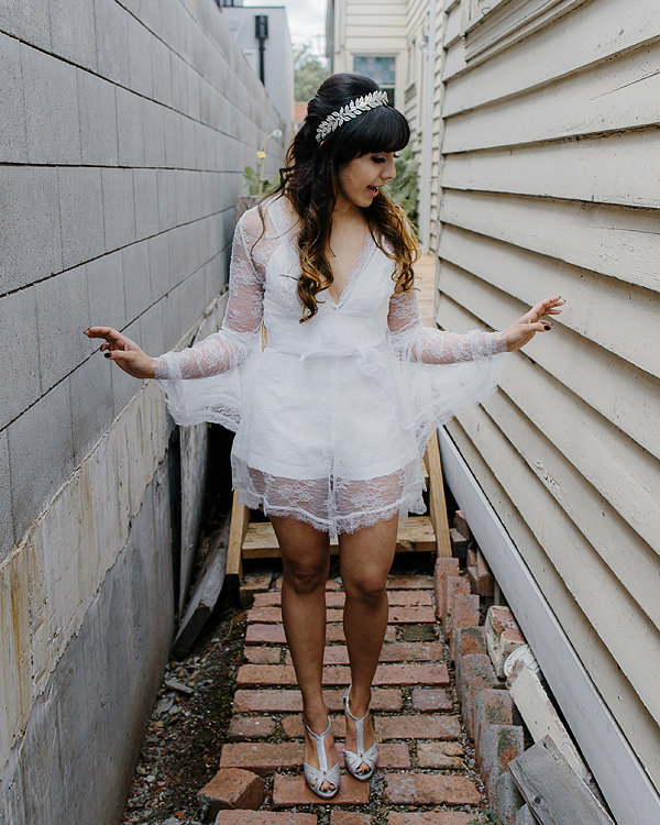 White lace romper on sale wedding