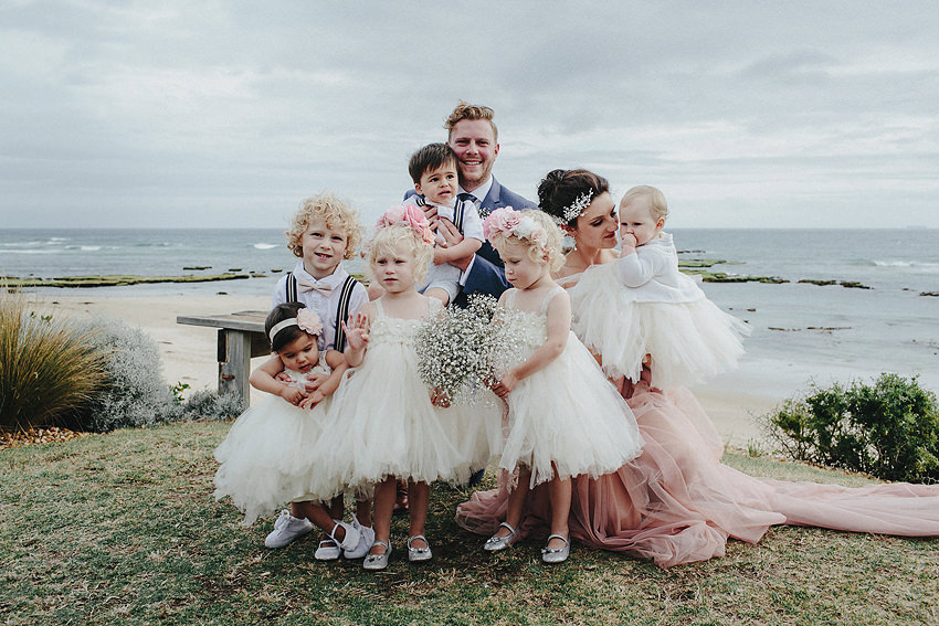 Alll smiles sorrento wedding photo of a family on the mornington peninsula
