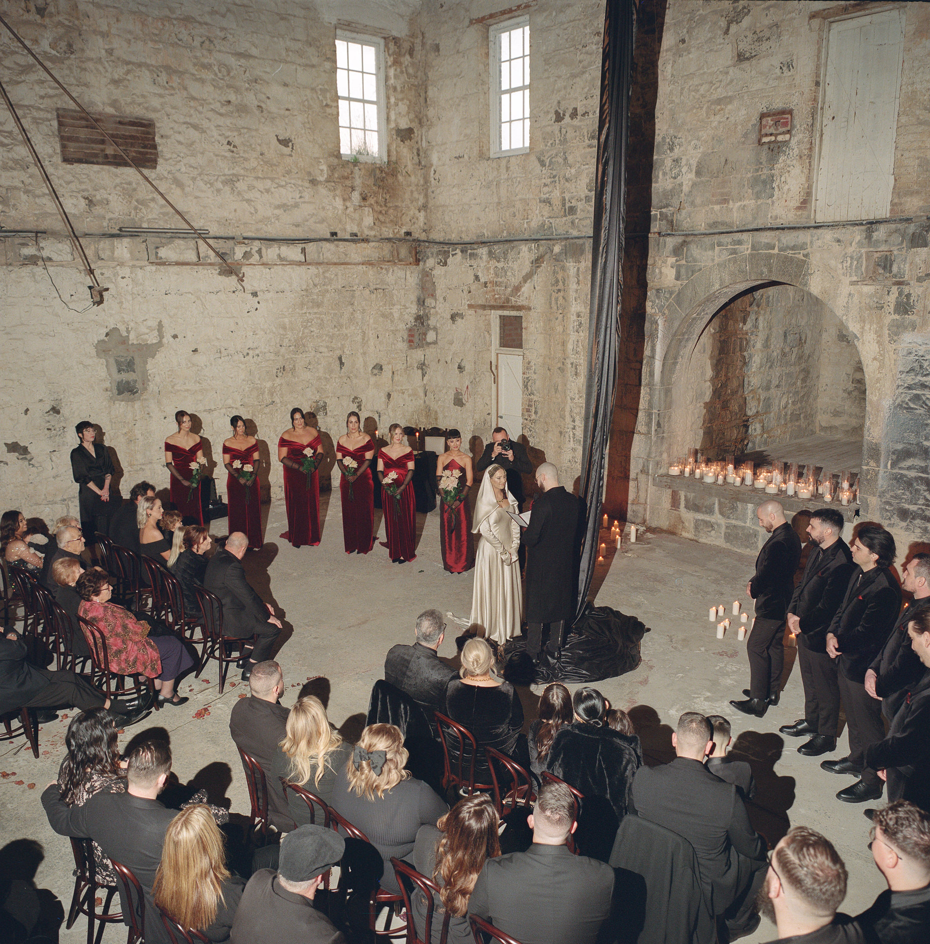 A wedding ceremony at Fyansford Paper Mill