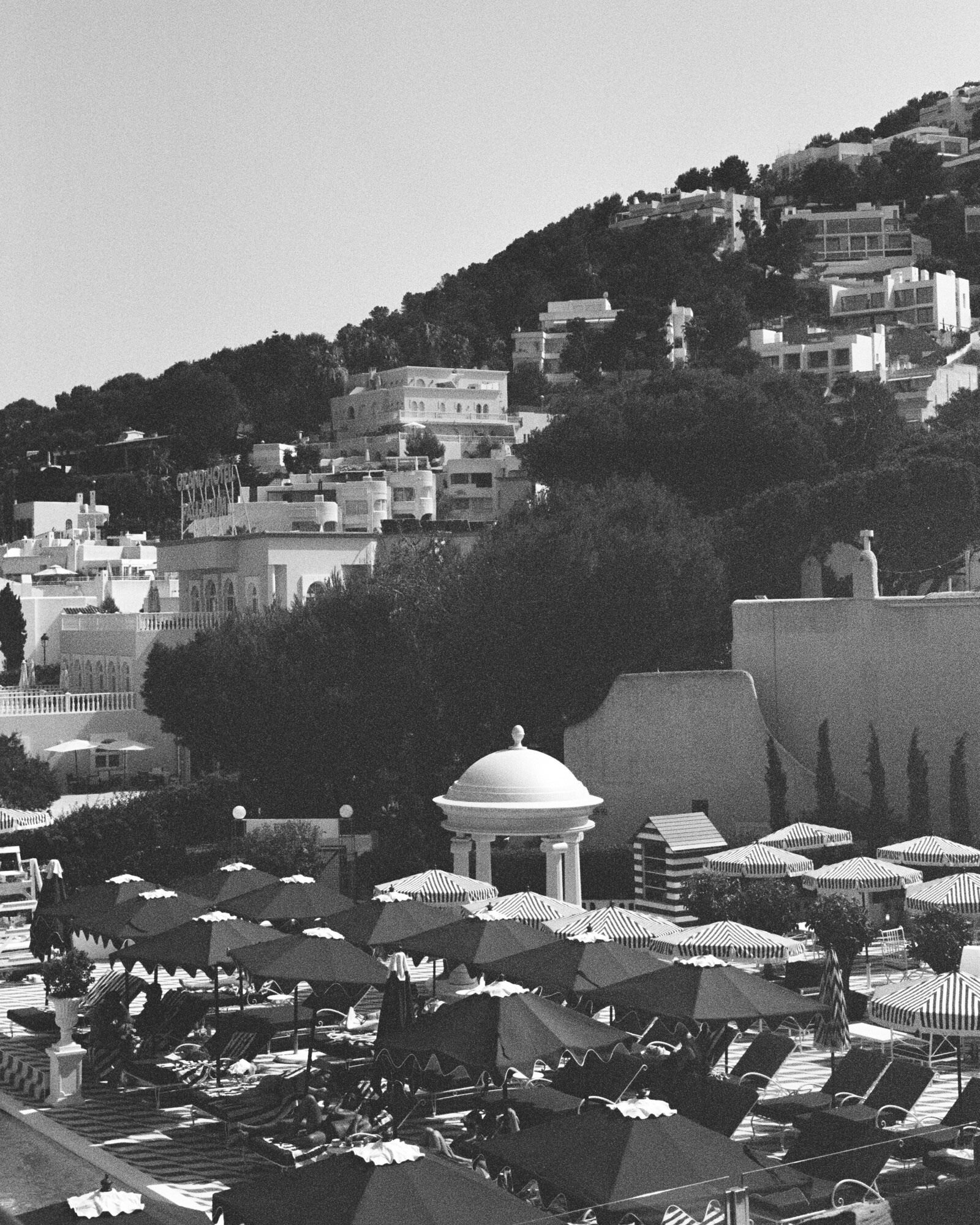 Black and white film photo, by Mallorca film wedding photographer Briars Atlas