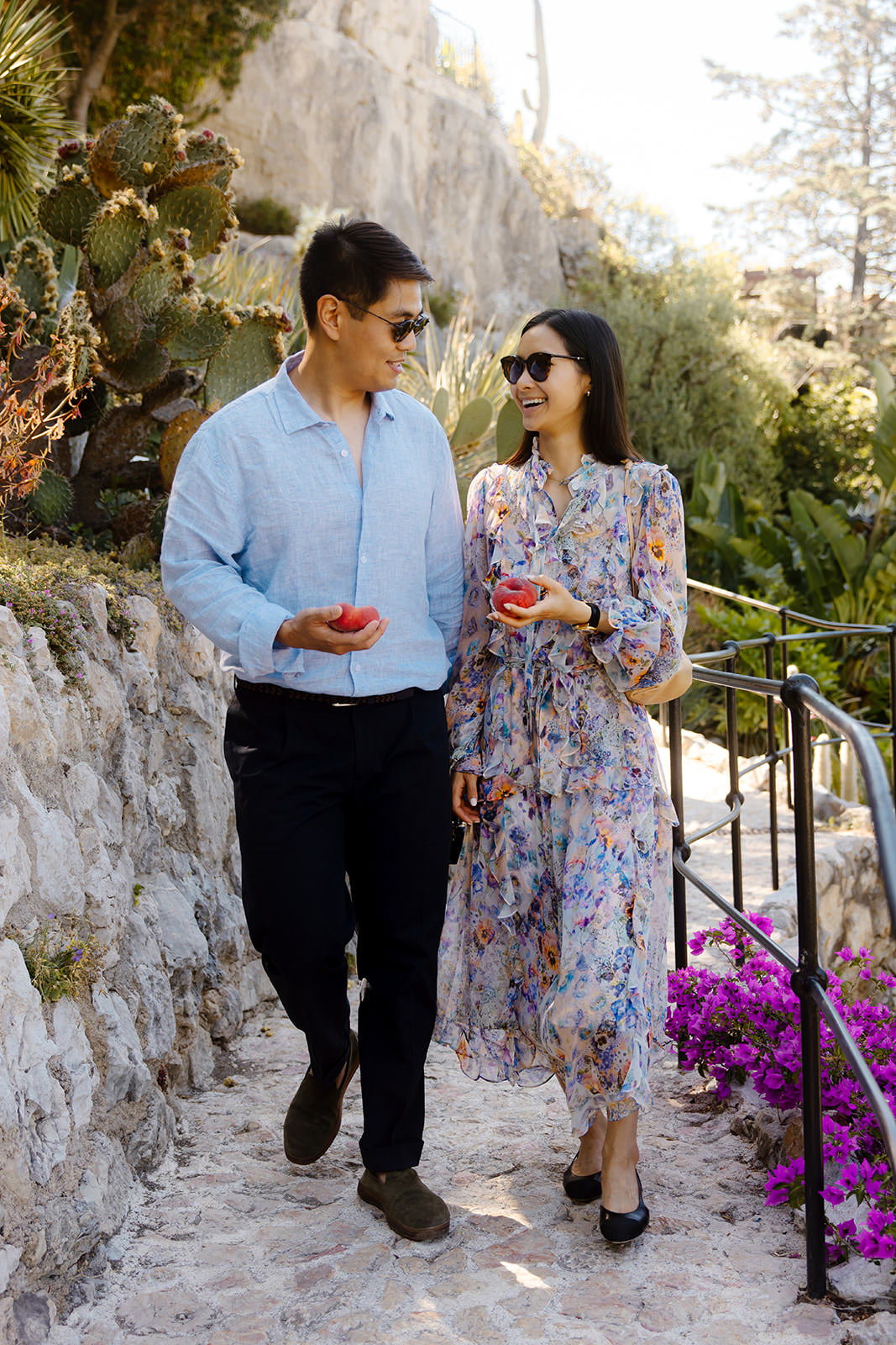 Eze France wedding elopement photos, Le Jardin Exotique